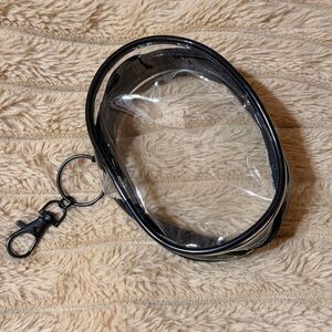 Clear Oval Keychain Pouch for Electronic Accessories